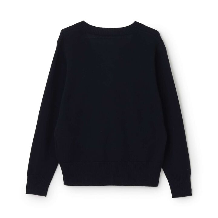 [Graduation Attire] V-Neck Merino Wool Cardigan,Navy, medium image number 1