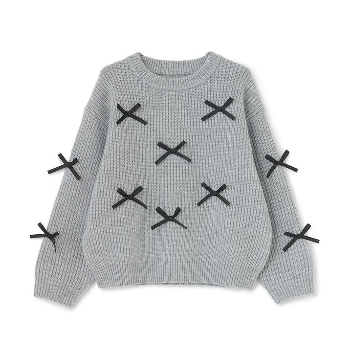 [Soft Knit] [Machine Washable] Ribbon Sweater,Ivory, medium image number 10