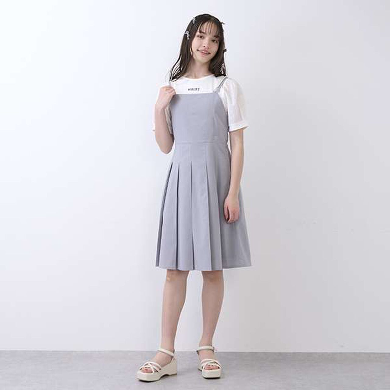 Woven Platform Sandals,Ivory, large image number 3