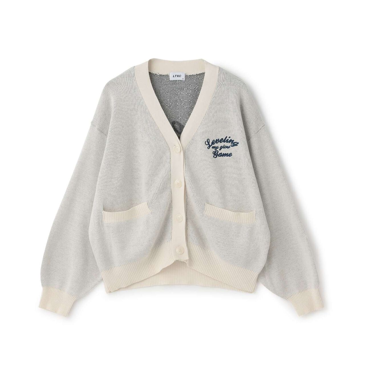 [Washable/Anti-Static] Imakore Sweat-Like Knit Cardigan,Ivory, large image number 6