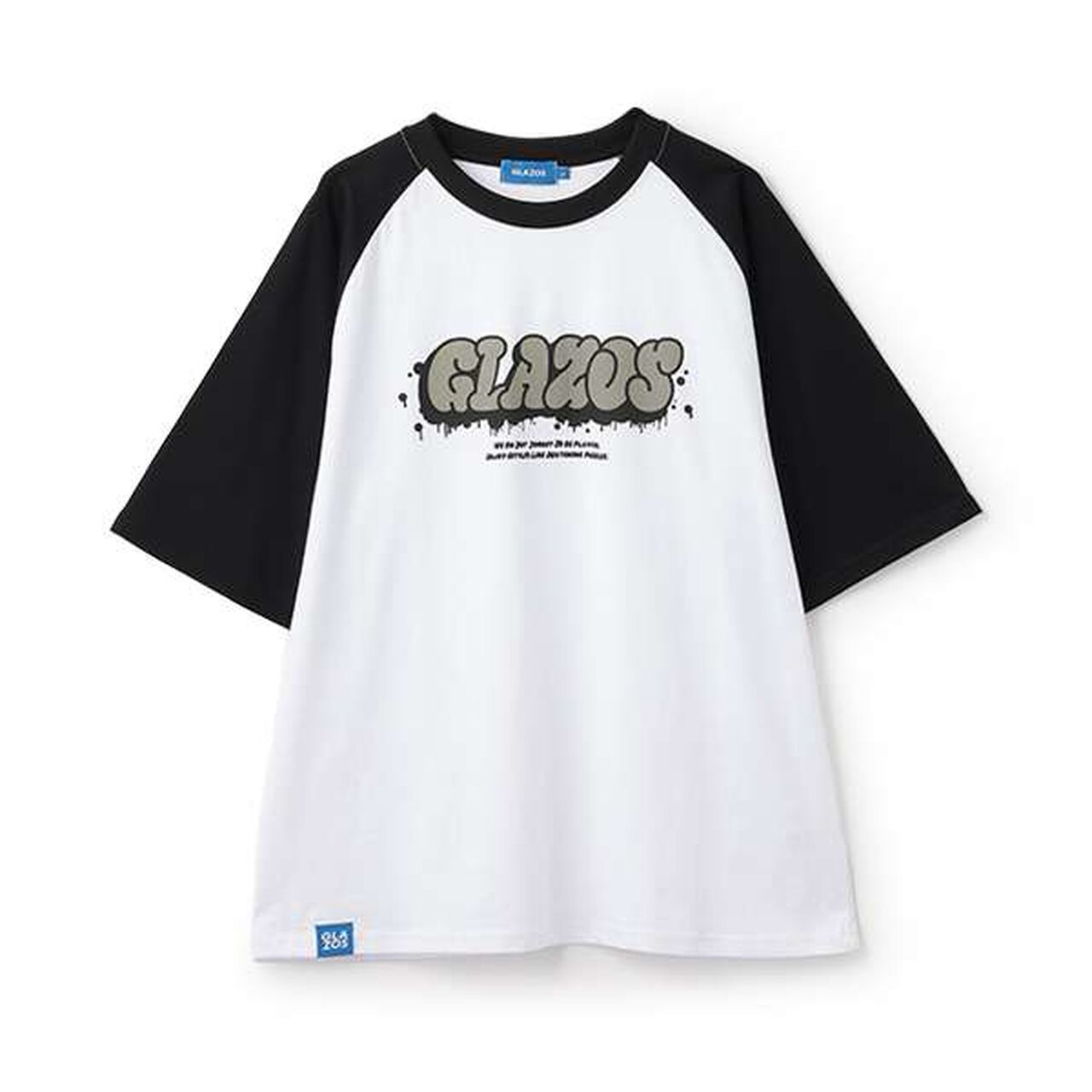 Graffiti Print Raglan Sleeve Big Short Sleeve T-Shirt,White, large image number 0