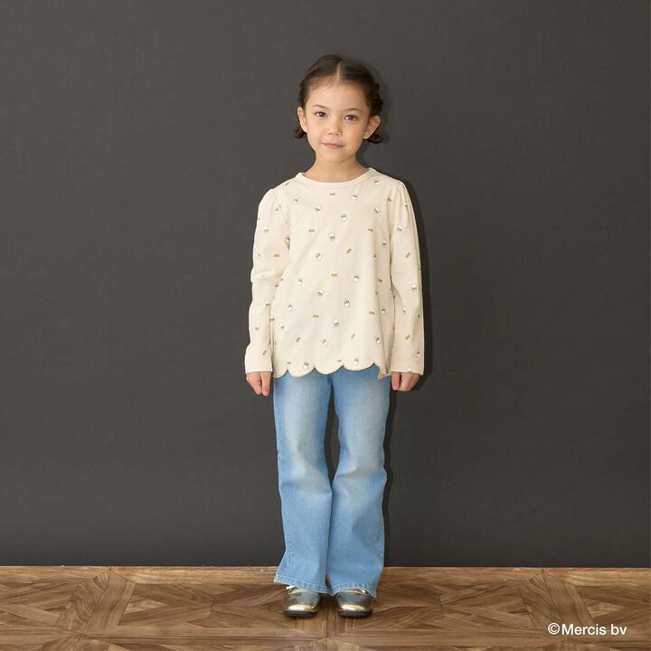 [Miffy] All-Over Pattern Scalloped Hem A-Line T-Shirt,Lavender, medium image number 11