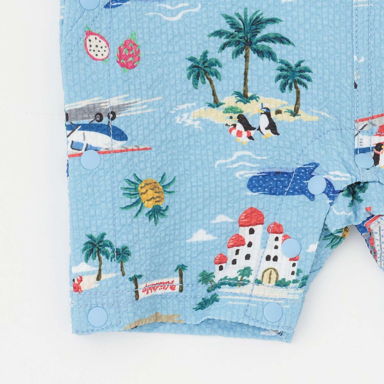 Short-Sleeve Romper with Vehicle Print,White, large image number 6