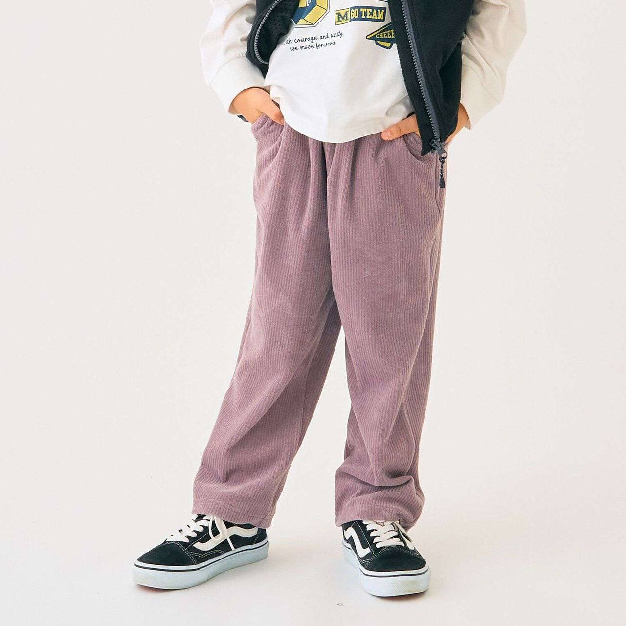 Knit Cord Pants,Charcoal gray, large image number 0