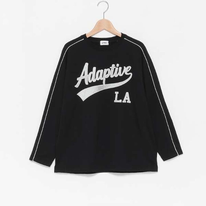 [LTXC] Quick-Dry Appliqu&eacute; Long Sleeve T-Shirt,Black, medium image number 7