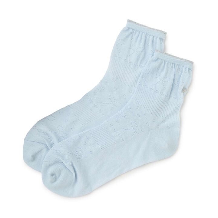 Lace Pattern Crew Socks,, medium