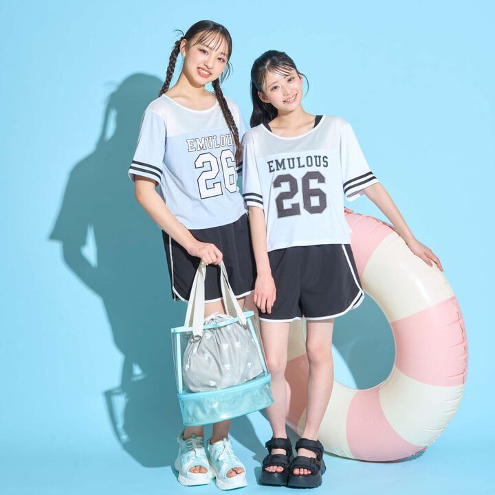 [LTXC] [SWIM] Clear Tote Bag,Black, medium image number 1