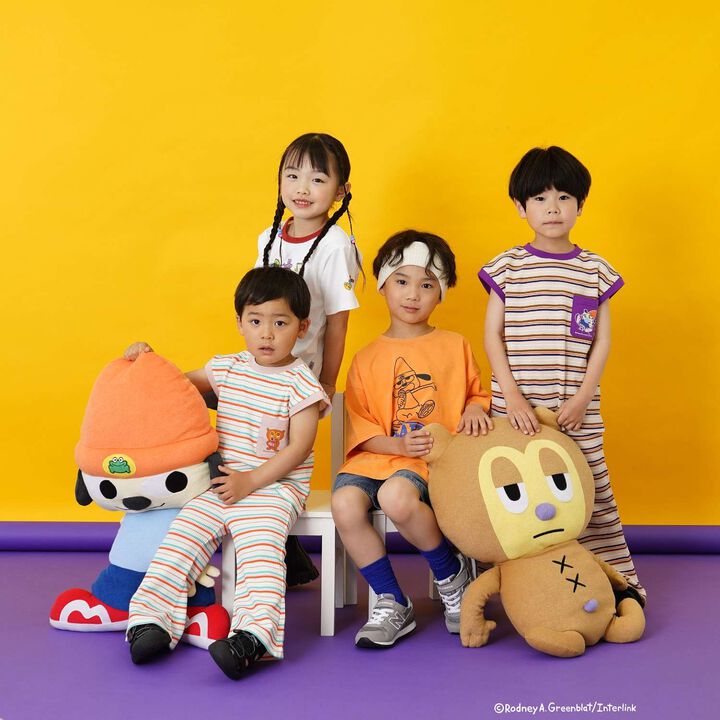 [親子連結款] [PaRappa the Rapper] 撞色羅紋短袖T恤,粉紅色, medium image number 13