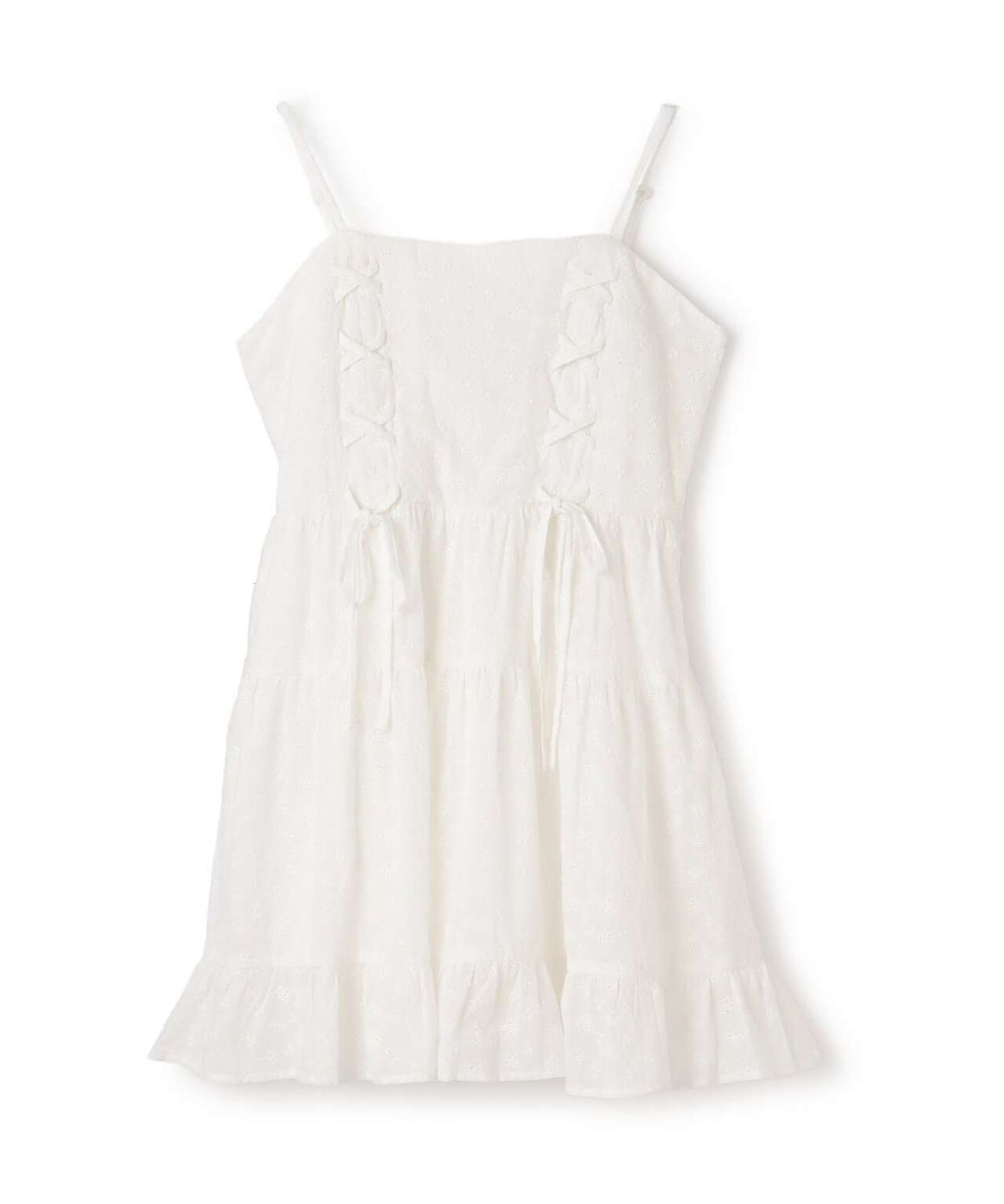 Lace-up Camisole Dress [Korean Fashion],Black, large image number 6