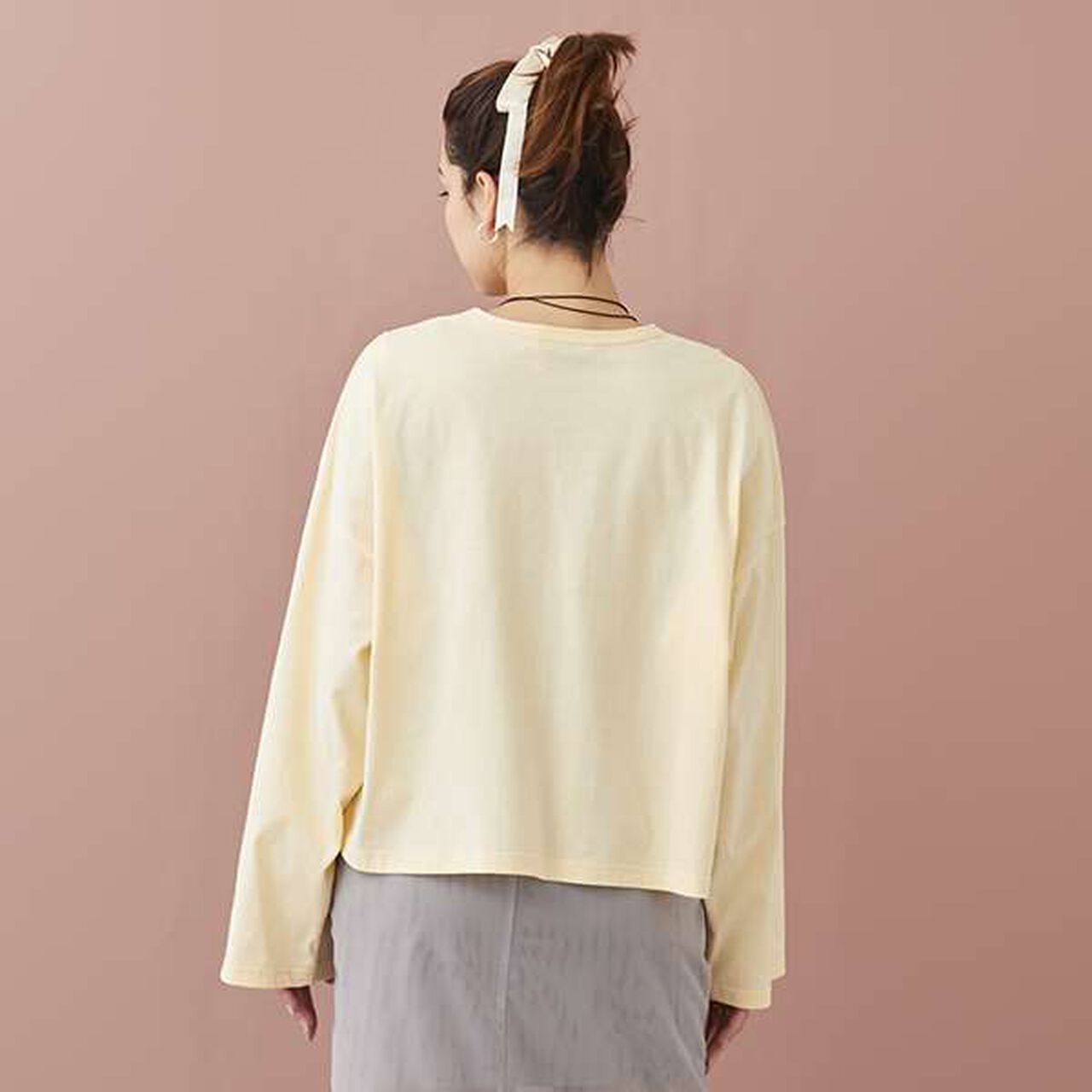 [LADIES] Choker Crop Top in Black,Charcoal gray, large image number 8