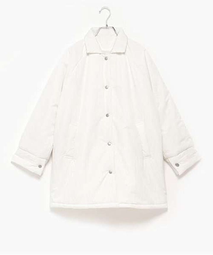 Padded A-Line Coat,Off white, medium image number 14
