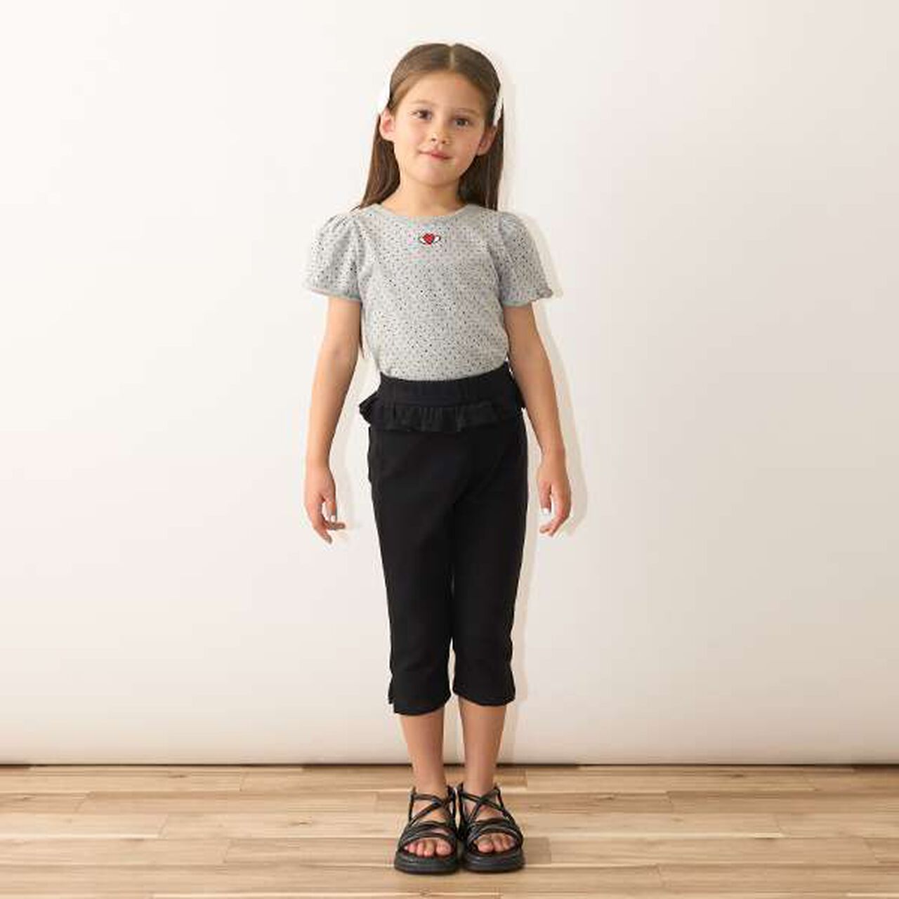 Soft Cotton Mini Puff Short Sleeve T-Shirt with Dot Print,Off white, large image number 10