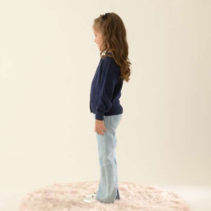 Cherry Pattern Knit Cardigan,Navy, medium image number 8