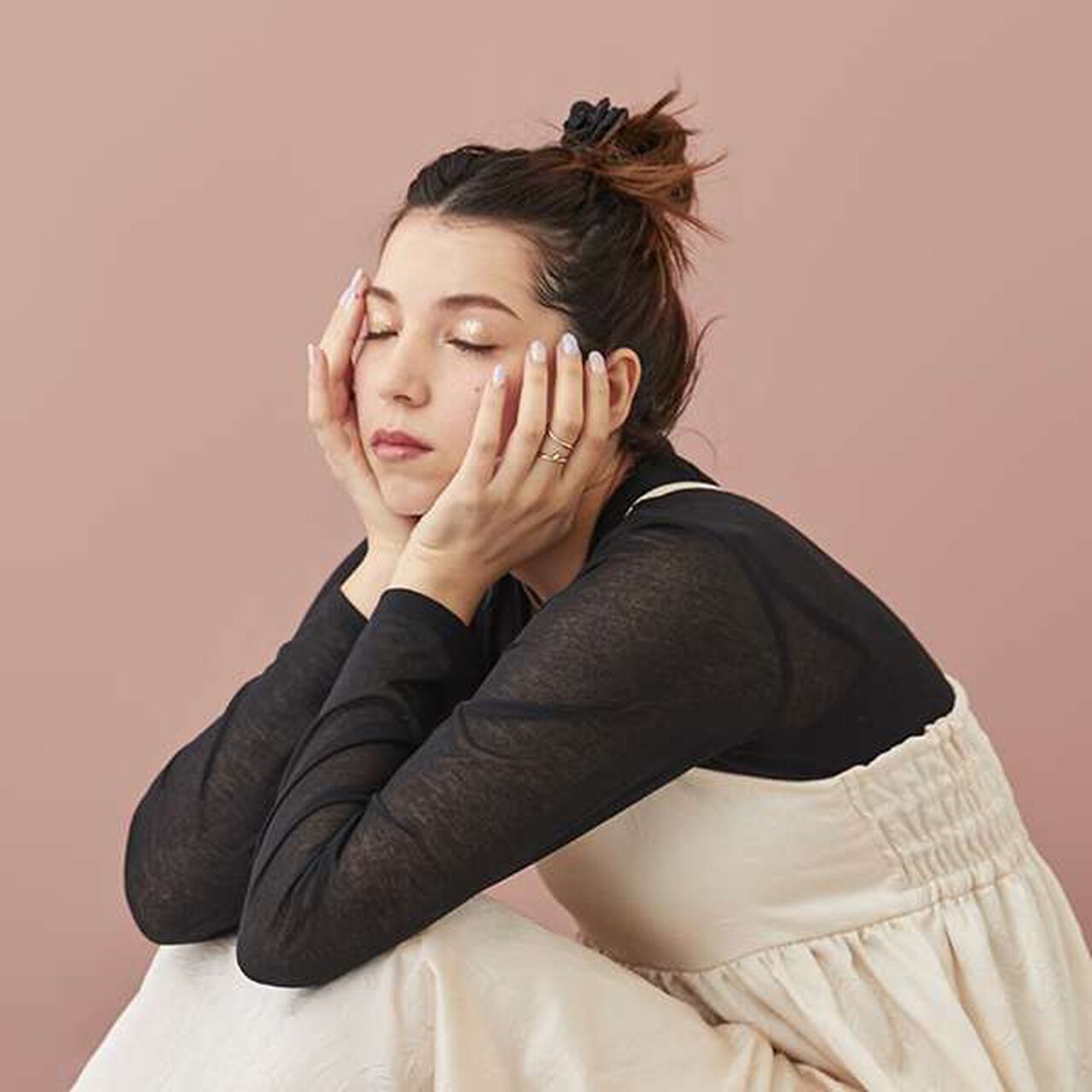 [LADIES] Sheer T-Shirt with Bra Top,Light beige, large image number 20