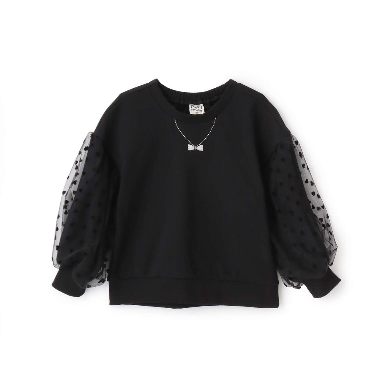 Tulle Sleeve Sweatshirt,Lavender, large image number 8
