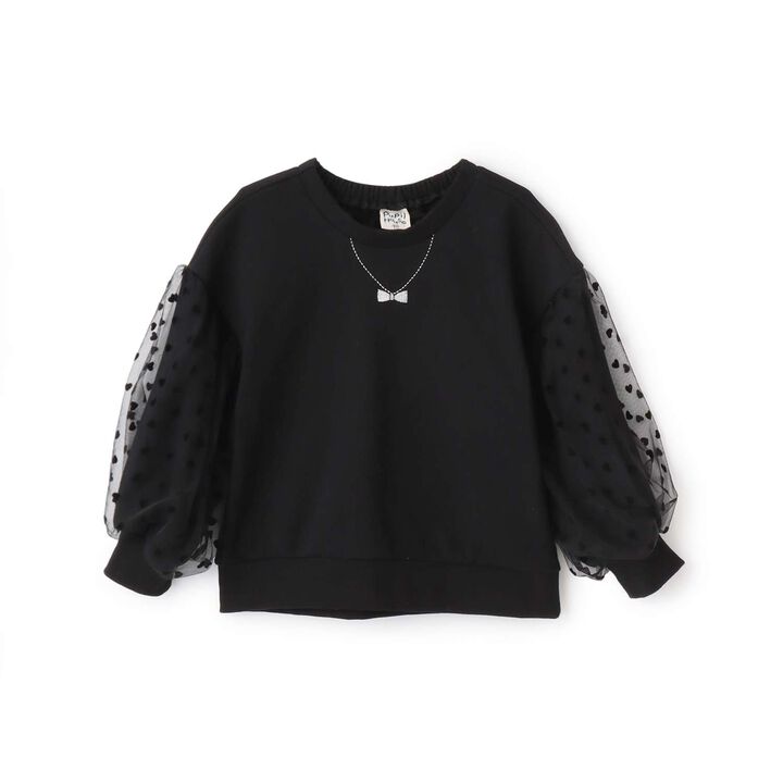Tulle Sleeve Sweatshirt,Lavender, medium image number 8