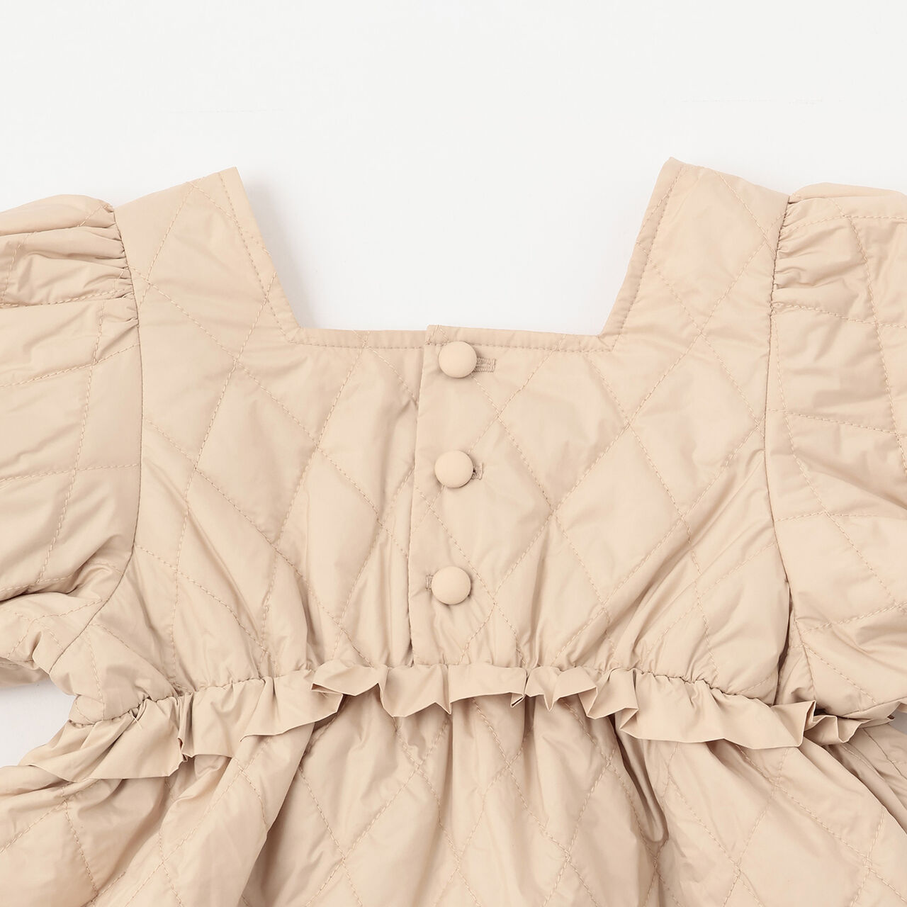 Quilted Puff One-Piece Dress,Pink, large image number 7