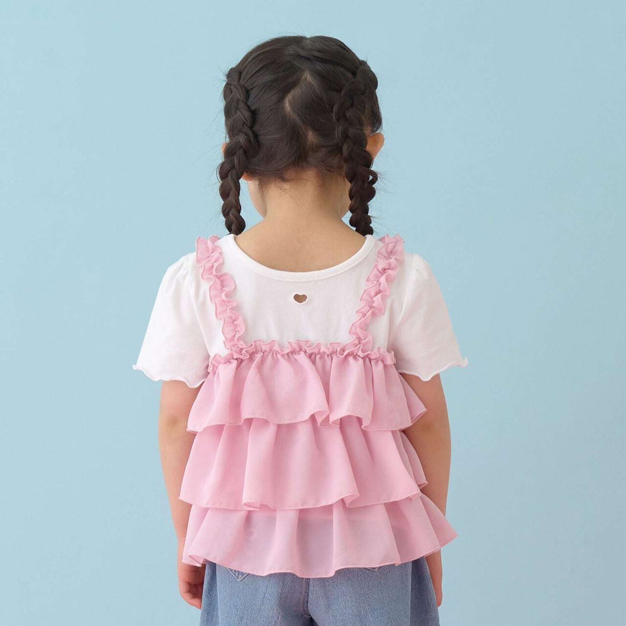 [Either Way Is Fine] UV Protection & Cool Touch Tiered Camisole Docking T-Shirt [Kids Girls],Mint, large image number 17