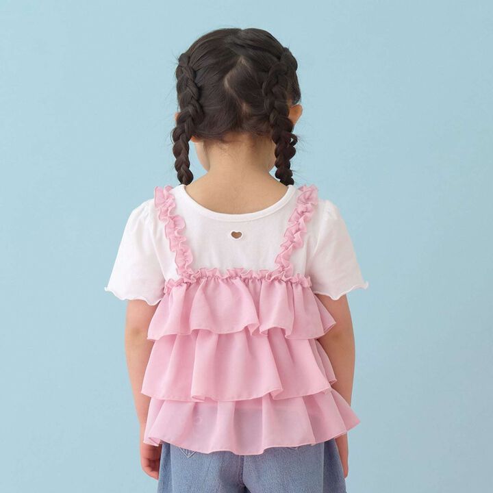 [Either Way Is Fine] UV Protection & Cool Touch Tiered Camisole Docking T-Shirt [Kids Girls],Mint, medium image number 17