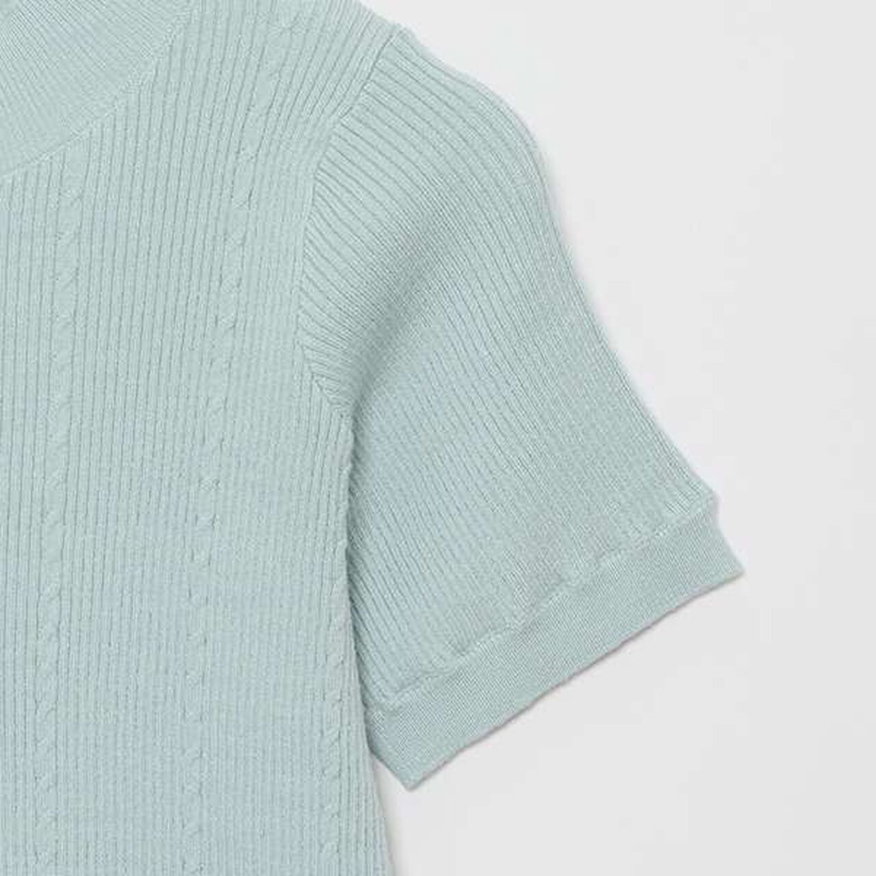 Short-Sleeve Knit with Arm Warmers,Off white, large image number 7