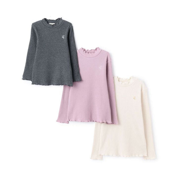 Mellow Frill Long-Sleeve T-Shirt,Pearl white, medium image number 7