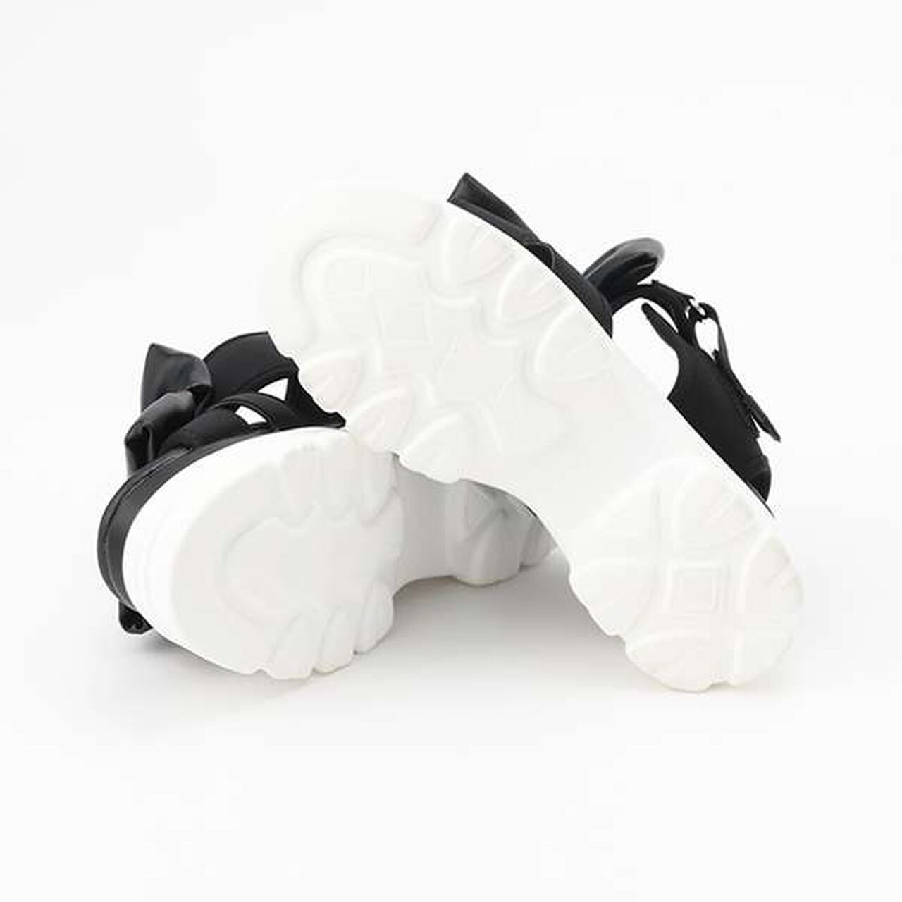 Double Ribbon Sport Sandals,White, large image number 12