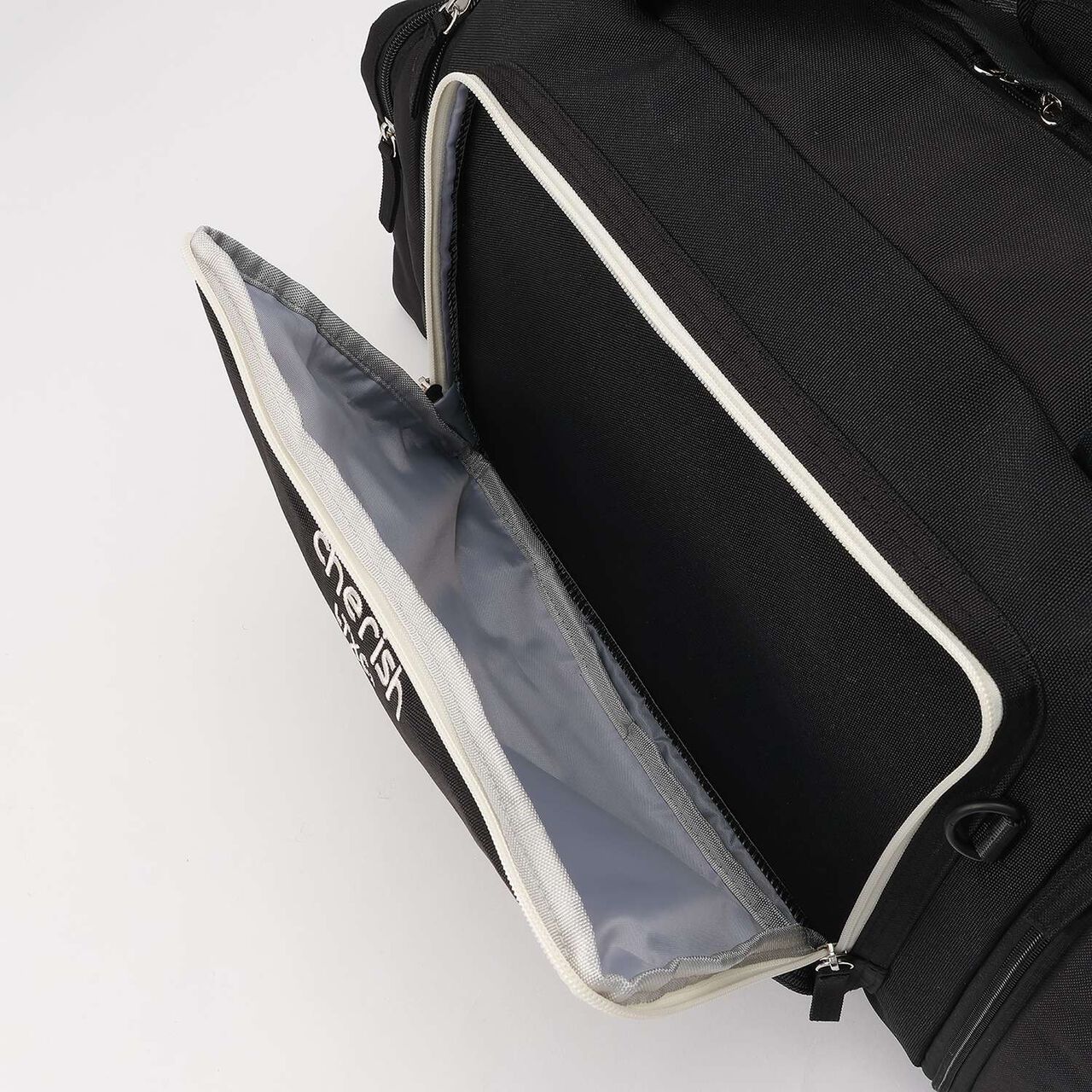 [LTXC] Mesh Pocket Expandable Boston Bag,Black, large image number 13