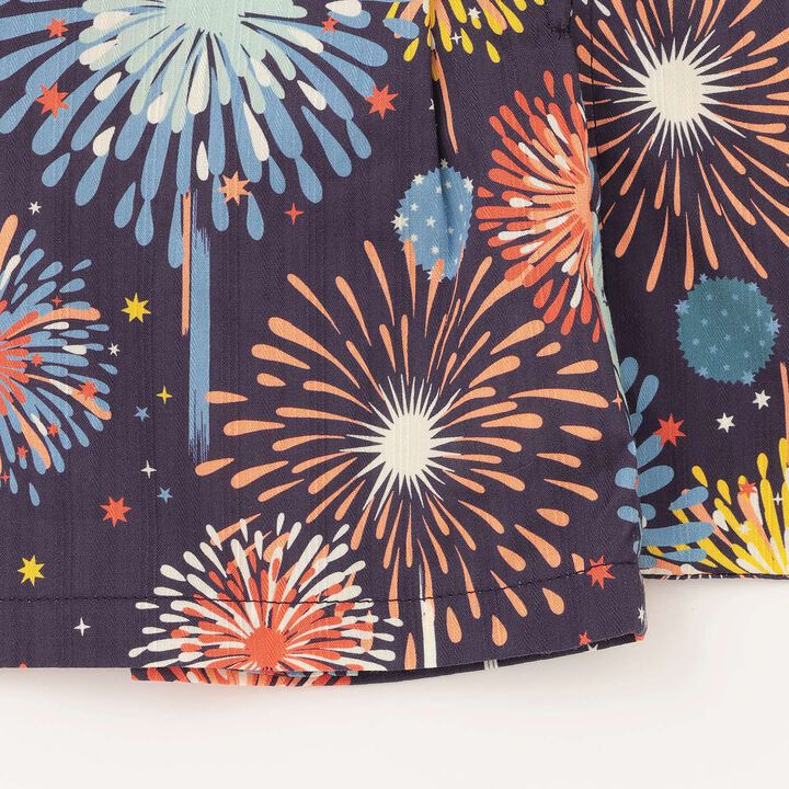 Yukata Set with Fireworks Pattern,Pearl white, medium image number 13