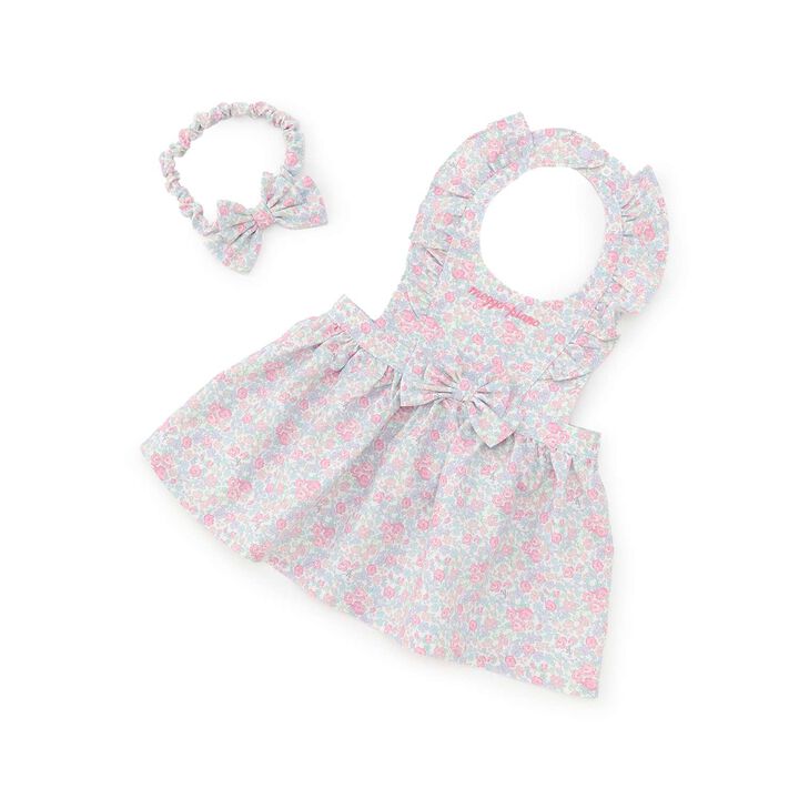 Little Flower Pattern Apron & Headband Set [Box Included],Off white, medium image number 1