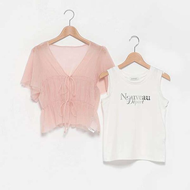 Tulle Bolero with Inner Wear,Black, medium image number 7