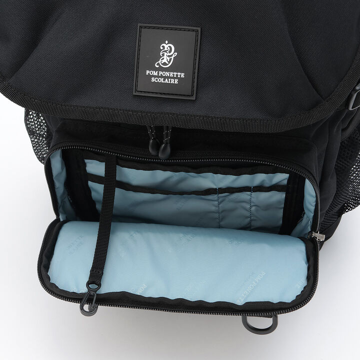 32L Lightweight Water-Repellent Bucket-Style School Backpack,Black, medium image number 12