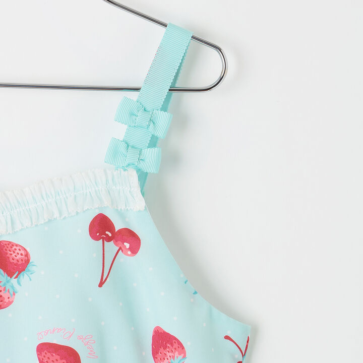 Strawberry Cherry Polka Dot Camisole Dress,Off white, medium image number 3