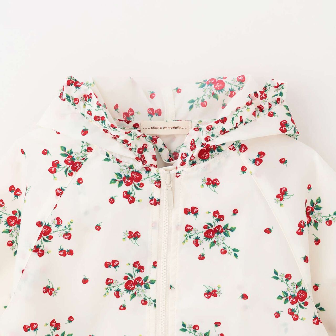 Wild Strawberry Raincoat,Pearl white, large image number 2