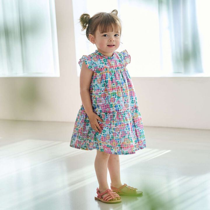 [Parent-Child Matching] Betsy Check One-Piece Dress,Blue, medium