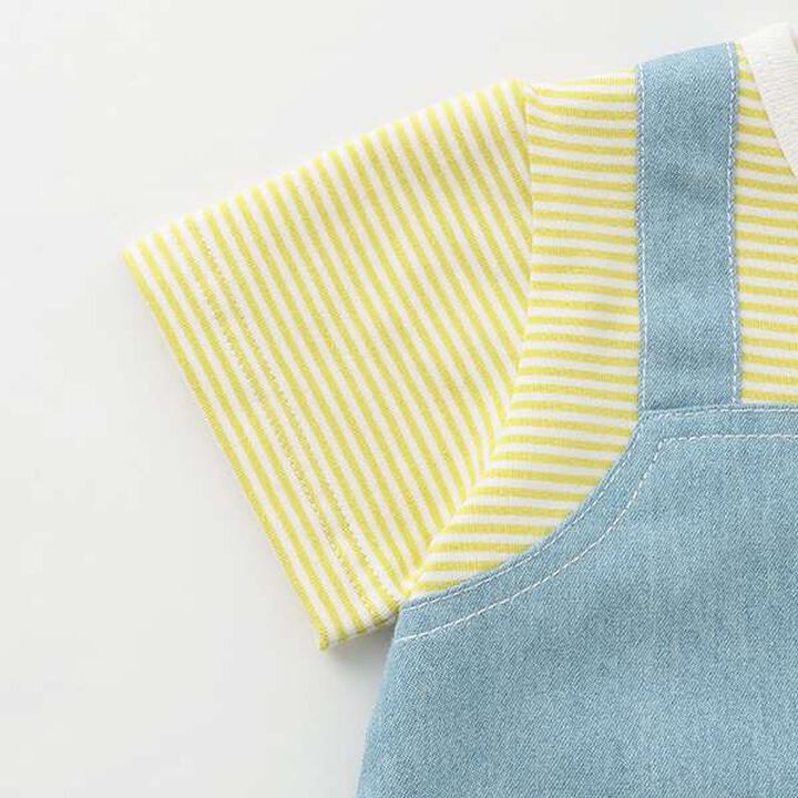 Salope-Style Short-Sleeve Coverall,Off white, medium image number 3