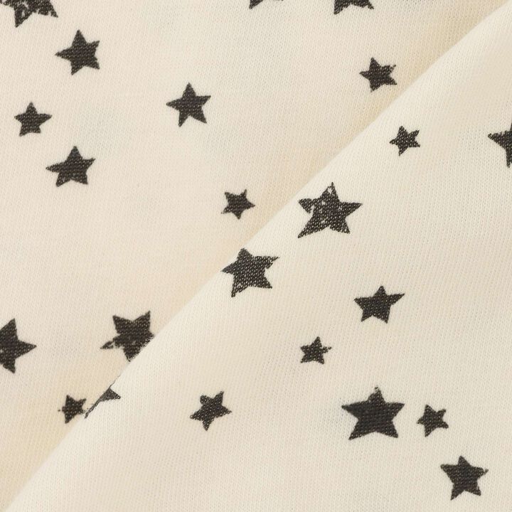 Organic Star Short-Sleeve 2WAY Romper [Made in Japan],Pearl white, medium image number 7