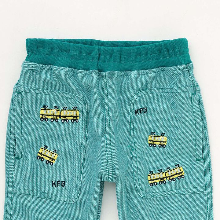 Stripe Jacquard 7/8 Pants,Navy, medium image number 2