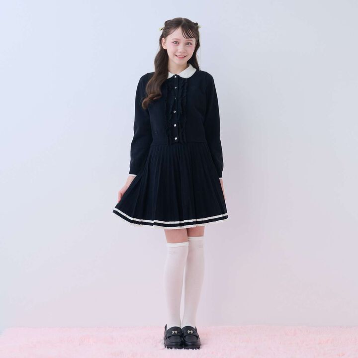 Frill Collar Cardigan,Mocha tea, medium image number 5
