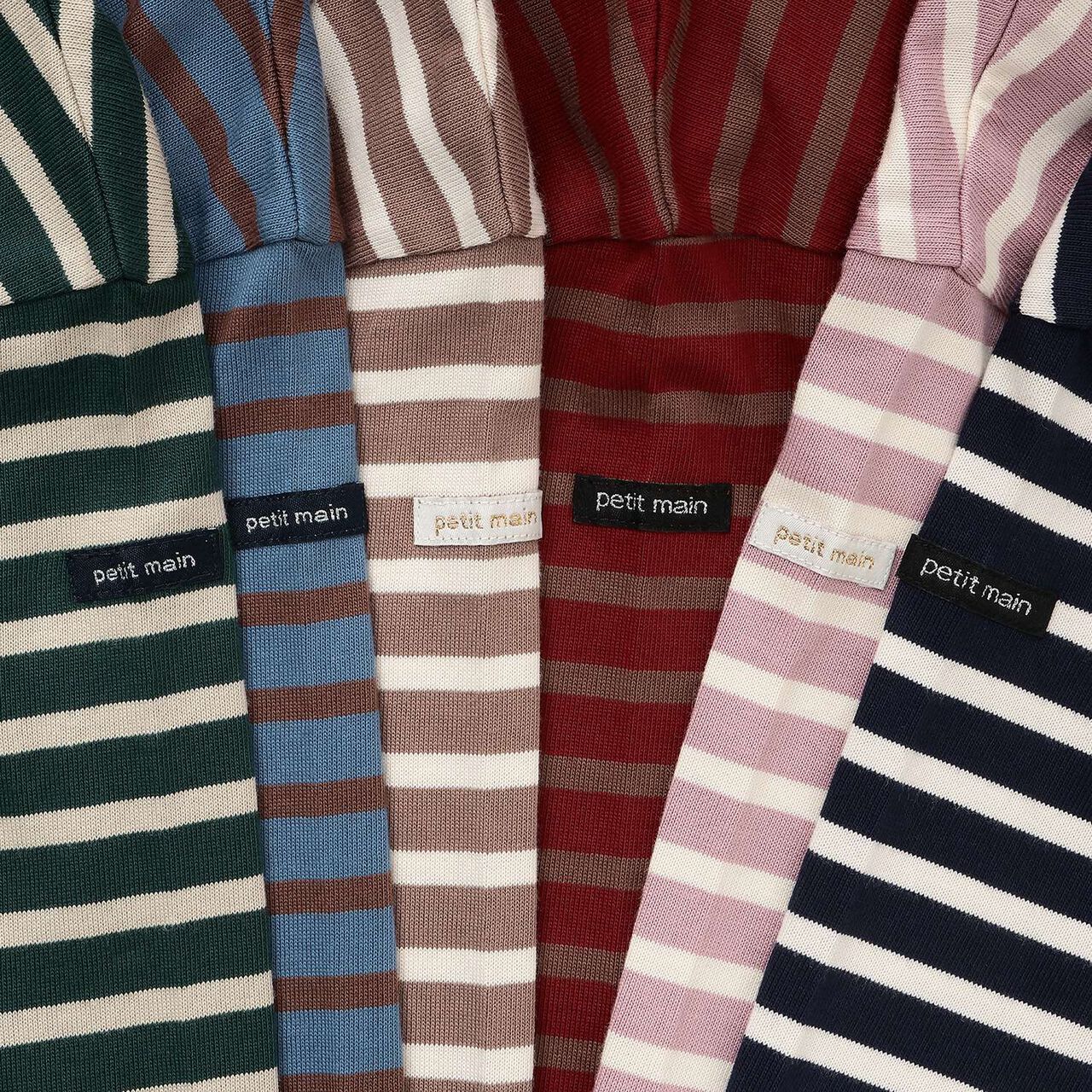 [Anti-Stain Finish] Stripe Pattern Long-Sleeve T-Shirt,Light blue, large image number 8