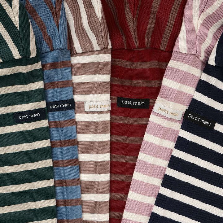 [Anti-Stain Finish] Stripe Pattern Long-Sleeve T-Shirt,Light blue, medium image number 8