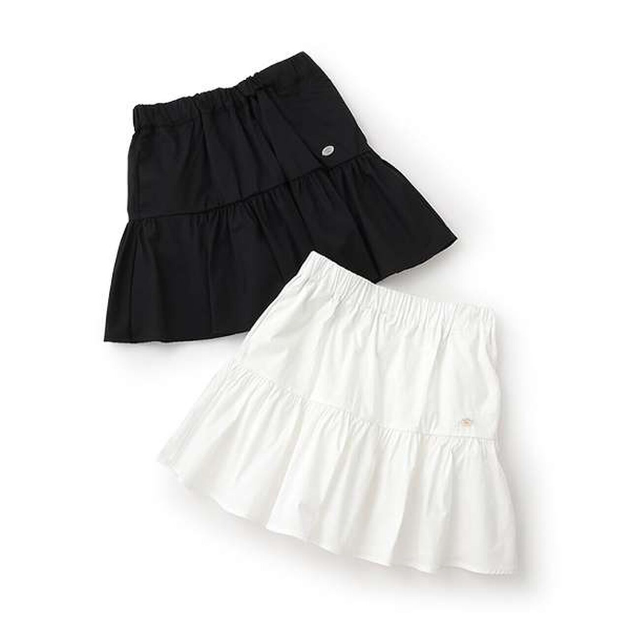 Tiered Flare Skirt,White, large image number 11
