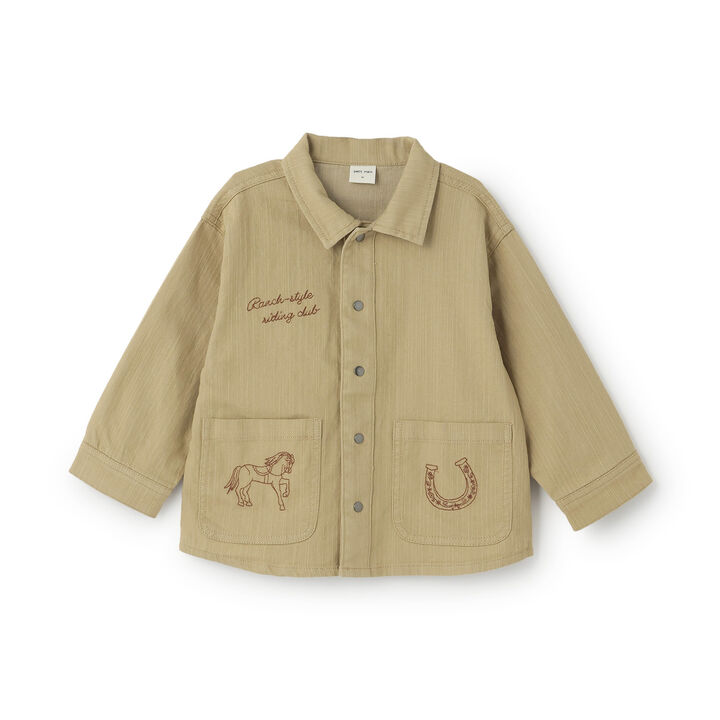 Link Embroidered Long-Sleeve Shirt,Sax blue, medium image number 3