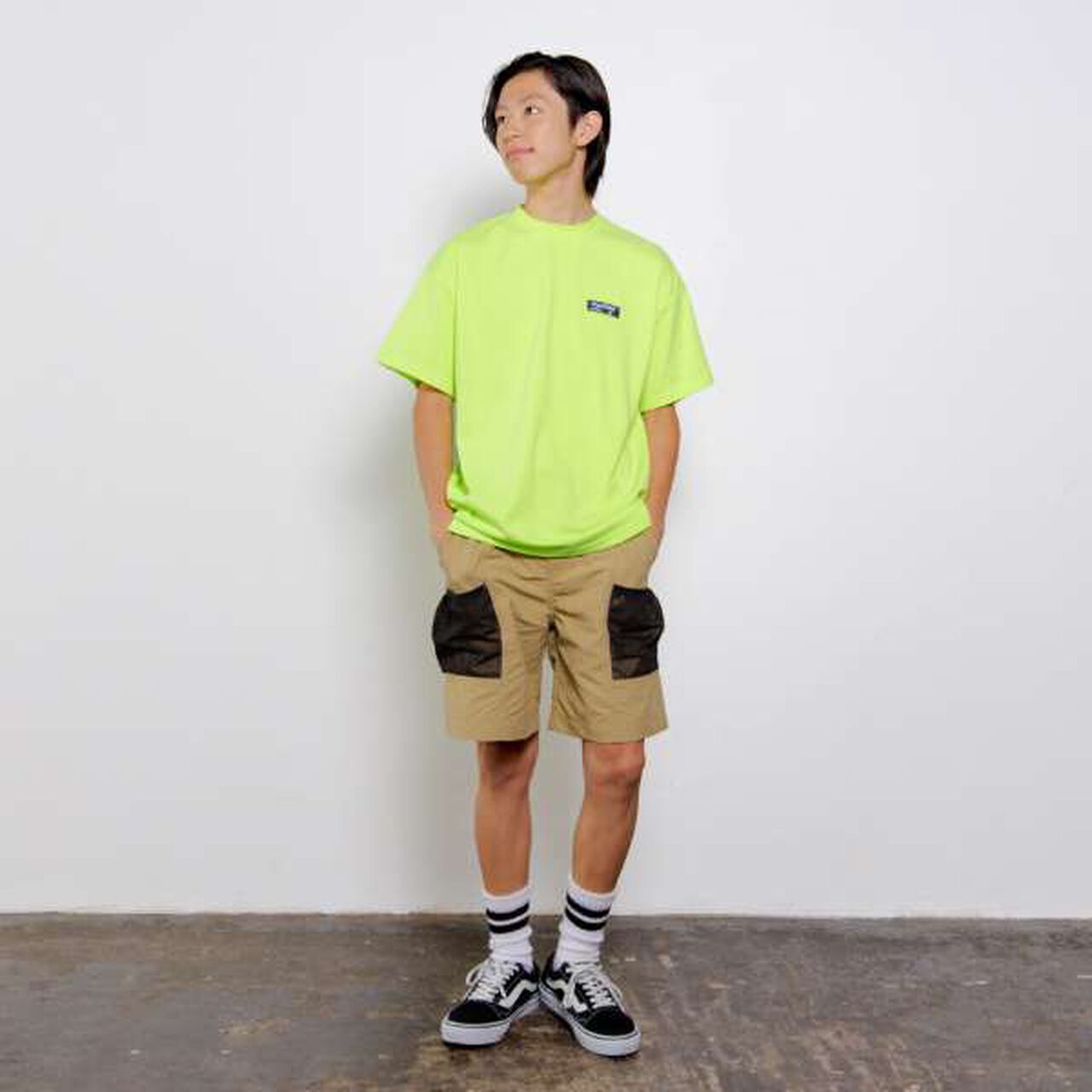 Water-Resistant Nylon Gear Shorts,Beige, large image number 6