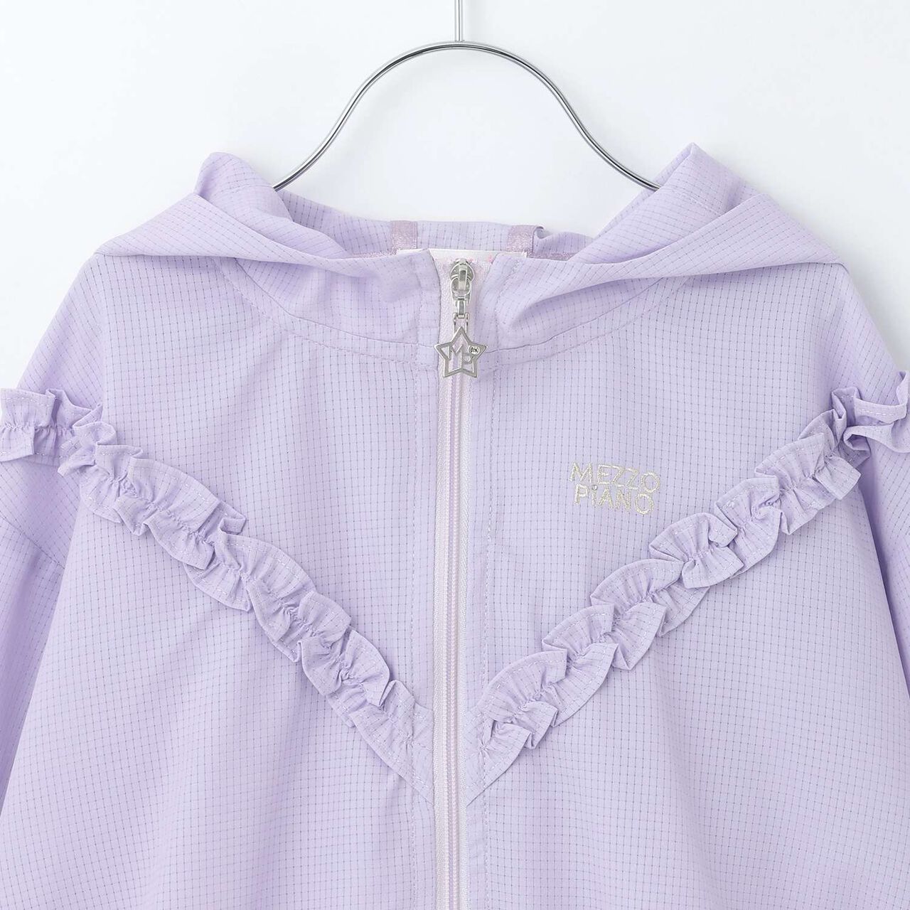 UV Protection Frill Bomber Jacket,Pearl white, large image number 2