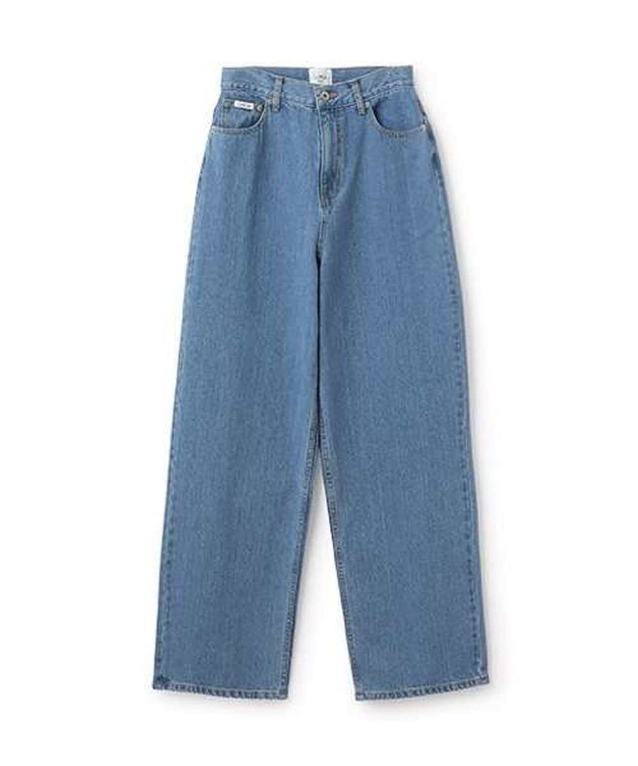 Denim Wide Tapered Pants,Sax blue, large image number 3