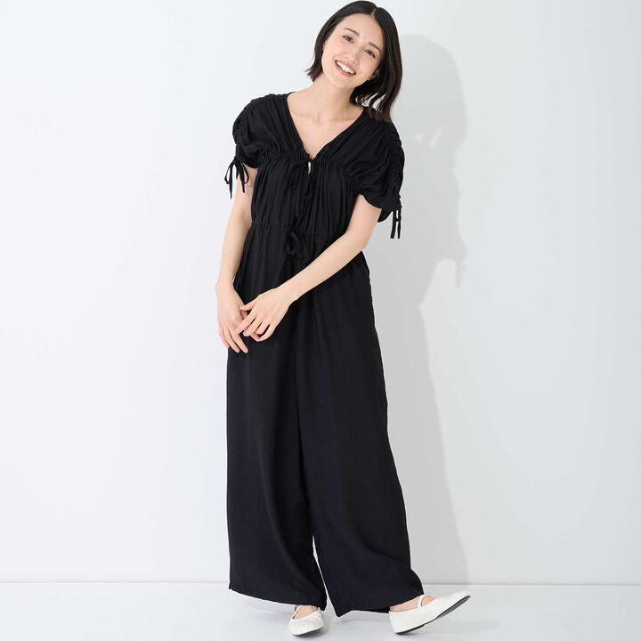 Drawstring Gathered Jumpsuit,, medium