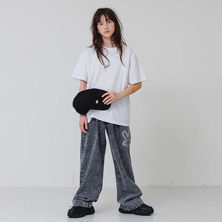 Back Reflective Print Short Sleeve T-Shirt,White, medium image number 13