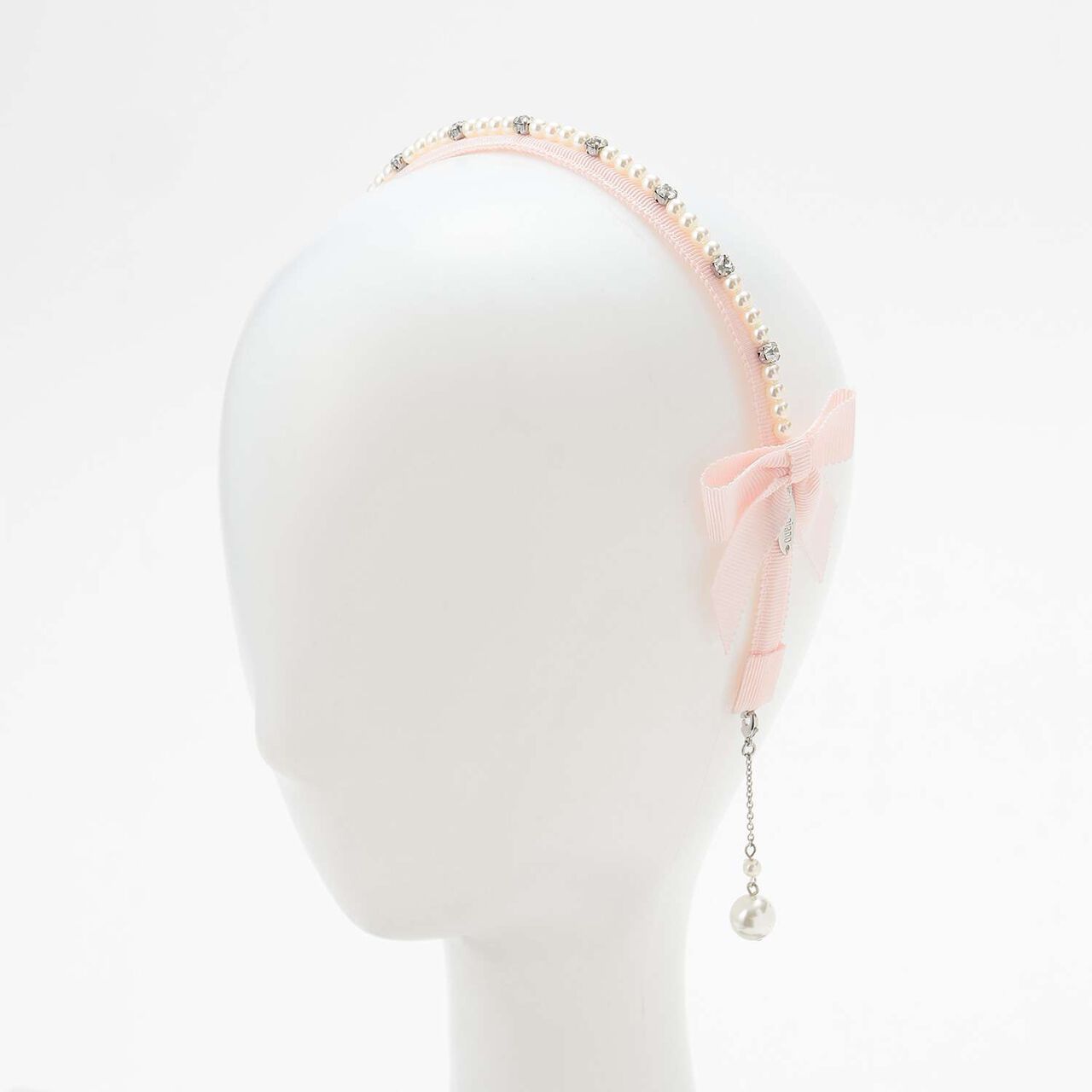 Charm-Embellished Pearl Headband,Blue, large image number 4