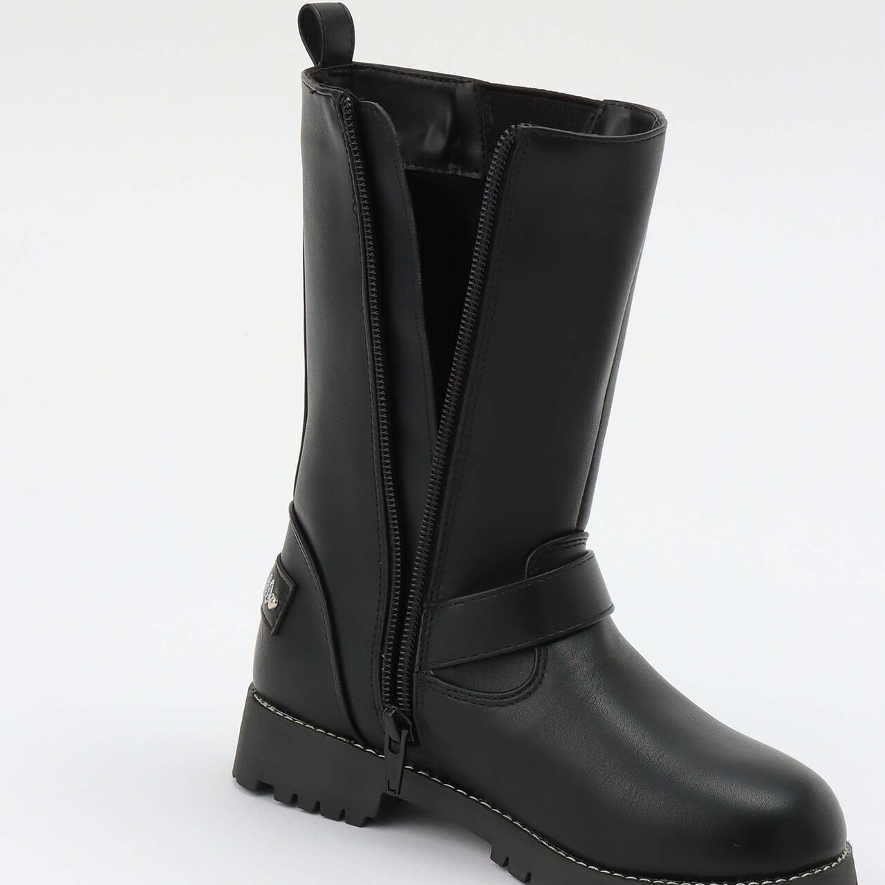 Heart Buckle Engineer Boots,Dark brown, large image number 3