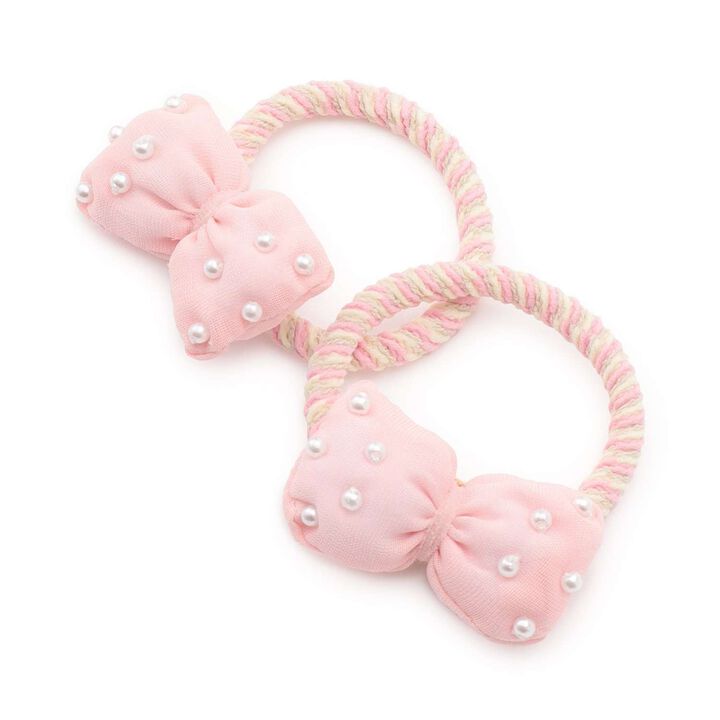 Puffy Ribbon Hair Ties (Set of 2),Sax blue, medium image number 1